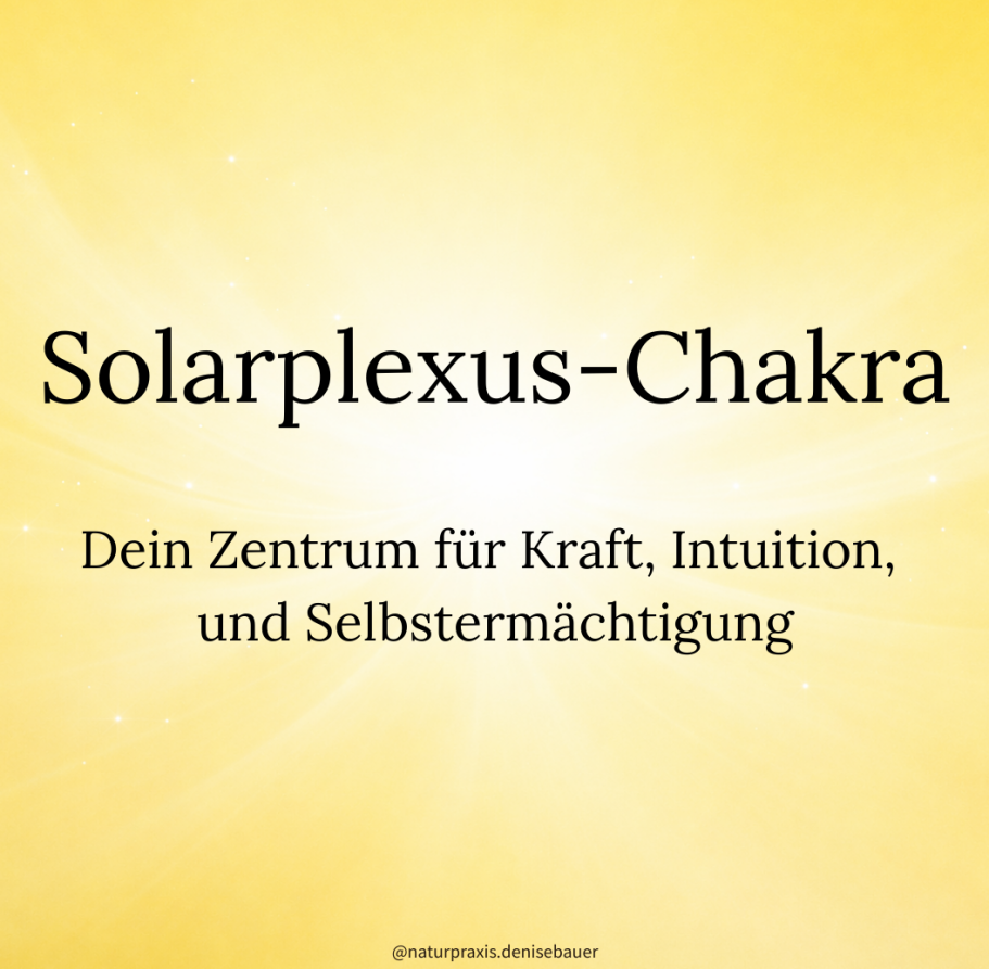 Solarplexus-Chakra: Zentrum für Kraft, Intuition und Selbstermächtigung auf gelbem Hintergrund.
